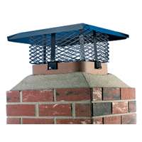 Shelter SCADJ-S Adjustable Clamp On Black Galvanized Steel Single Flue Chimney Cap,Small