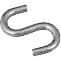 National Hardware N273-417 S-Hook, 40 lb Working Load, 0.177 in Dia Wire, Steel, Zinc