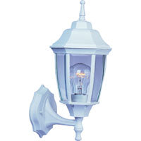 Boston Harbor BRT-BPP1611-WH3L Outdoor Wall Lantern, 120 V, 60 W, A19 or CFL Lamp, Aluminum Fixture, White