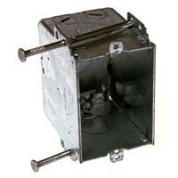 RACO 8355 Switch Box, 1 -Gang, 1 -Outlet, 1 -Knockout, 1/2 in Knockout, Steel, Gray, Galvanized