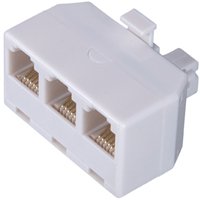 Zenith TS1001SPJ3W Telephone Splitter, 3 -Port/Way, White