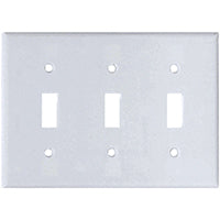 WALL PLATE 3GANG TGL STD WHITE