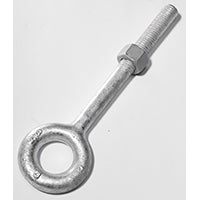 BARON 24-1/2X6 Eye Bolt, 1/2 in Thread, 3 in L Thread, 1 in ID x 2 in OD Dia Eye, 6 in L Shank, 2200 lb Working Load