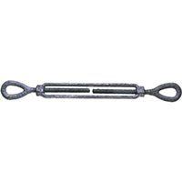 BARON 15-1/2X6 Turnbuckle, 2200 lb Working Load, 1/2 in Thread, Eye, Eye, 6 in L Take-Up, Galvanized Steel