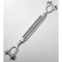 BARON 19-1/2X6 Turnbuckle, 2200 lb Working Load, 1/2 in Thread, Jaw, Jaw, 6 in L Take-Up, Galvanized Steel