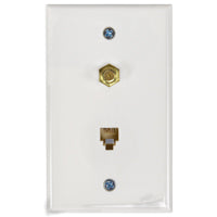 Zenith TW1002CPW Wallplate, 4-1/2 in L, 2-3/4 in W, White