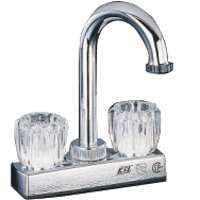 Boston Harbor PF4205A Bar Sink Faucet, 2-Faucet Handle, 2-Faucet Hole, ABS, Chrome Plated, Deck Mounting, Round Handle