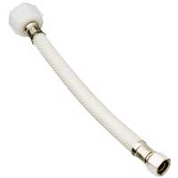 Plumb Pak PP23871 E-Z Toilet Supply Tube with Flag Label, 3/8 in Compression X 7/8 in Ballcock, 12 in L, Vinyl