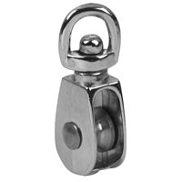 BARON 0173ZD-3/4 Rope Pulley, 3/16 in Rope, 3/4 in Sheave, Cadmium