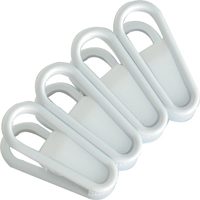 Merrick C8944A-CL24 Hanger Grip Clip, 6 in W, 4 in L, Plastic, White