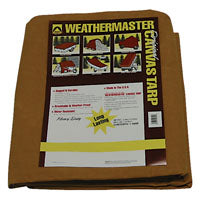 DIZE Weathermaster CA0608D Tarpaulin, 8 ft L, 6 ft W, Canvas, Tan