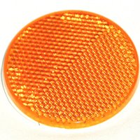 US Hardware RV-658C Safety Reflector, Amber Reflector, Plastic Reflector, Adhesive Mounting