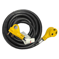 US Hardware RV-687 Extension Cord, 10 AWG Cable, 25 ft L, Plug, Female, Black Jacket