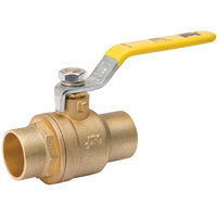 B & K 107-843NL Ball Valve, 1/2 in Connection, Compression, 600/150 psi Pressure, Manual Actuator, Brass Body