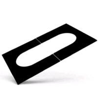 Selkirk Metalbestos 6T-PCPAJ Adjustable Pitched Ceiling Plate, 6 Inch, Matte Black