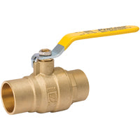 B & K 107-855NL Ball Valve, 1 in Connection, Compression, 600/125 psi Pressure, Manual Actuator, Brass Body