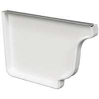 END CAP GUTTER LEFT WHITE 5IN