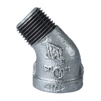 Worldwide Sourcing PPG121-15 Street Pipe Elbow, 1/2 in, Threaded, 45 deg Angle, SCH 40 Schedule, 300 psi Pressure