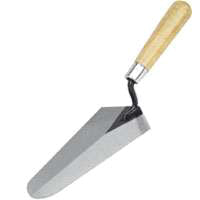 Marshalltown 48 Gauging Trowel, 7 in L Blade, 3-3/8 in W Blade, HCS Blade, Wood Handle