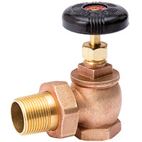 B & K 109-306 Steam Radiator Valve, Angled, Brass/Bronze