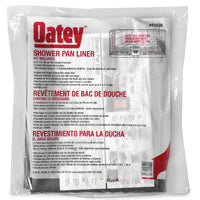 Oatey 41630 Shower Pan Line with Dam Corners, 6 ft L, 5 ft W, PVC, Gray