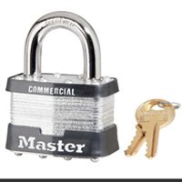 Master Lock 5KALJ Padlock, Keyed Alike Key, Open Shackle, 3/8 in Dia Shackle, 2-1/2 in H Shackle, Boron Alloy Shackle