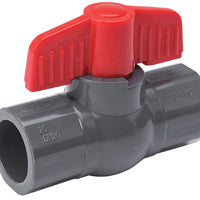B & K 107-604 Ball Valve, 3/4 in Connection, Compression, 150 psi Pressure, PVC Body