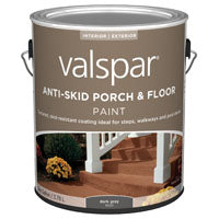 Valspar 024.0082031.007 Porch and Floor Paint, Dark Gray, 1 gal