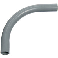 CANTEX 5133826 Conduit Elbow, 90 deg Angle, 1-1/4 in Plain, PVC, Gray
