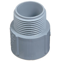 Carlon E943FR-CTN Terminal Adapter, 1 in MPT x Socket, 1.58 in Dia, 1.9 in L, PVC, Gray