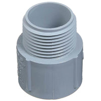 Carlon E943HR-CTN Terminal Adapter, 1-1/2 in MPT x Socket, 2.18 in Dia, 2.1 in L, PVC, Gray