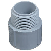 Carlon E943JRR Conduit Adapter, 2 in Male, 2.71 in Dia, 2.09 in L, PVC, Gray