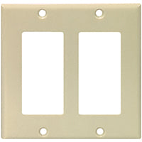 WALL PLATE ROCKER 2GANG IVORY