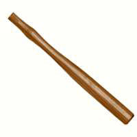 LINK HANDLES 65569 Machinist Hammer Handle, 14 in L, Wood, For: 16 to 20 oz Hammers