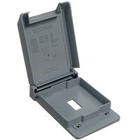 Carlon E98SSCN-CAR Device Cover, 4-53/64 in L, 3-11/16 in W, Rectangular, Plastic, Gray, Textured