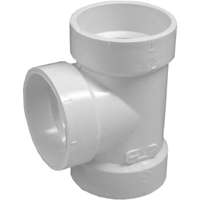 CANPLAS 192115S Test Tee, 2 in, Hub x FNPT, PVC, White