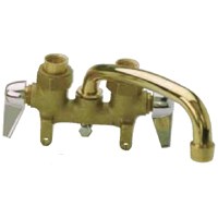 B & K 125-001 Laundry Faucet, 2-Faucet Handle, Brass, Chrome Plated, Clamp Mounting