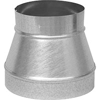 Imperial GV1196 Stove Pipe Reducer, 4 x 3 in, 26 ga Thick Wall, Galvanized