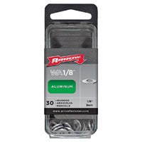 Arrow Fastener WA1/8 Aluminum Washers, 1/8-Inch, 30-Count