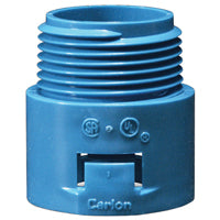 Carlon A243D-CAR Conduit Adapter, 1/2 in MPT, 1.4 in L, PVC, Blue