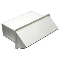 Lambro 1170W Wall Cap, Plastic, White, For: 10 x 3-1/4 in Hoods