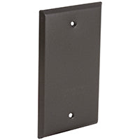 Hubbell 5173-7 Bell Raco Blank Weatherproof Device Cover, 4-17/32 In L X 2-25/32 In W, Metal, 4-17/32" x 2-25/32", Bronze