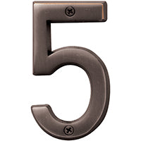 Hy-Ko 4 in. Bronze Metal Number 5 Nail-On 1 pc.