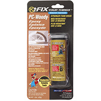 PC Products PC-Woody Wood Repair Epoxy Paste, Two-Part 1.5 oz in Two Jars Tan 23334