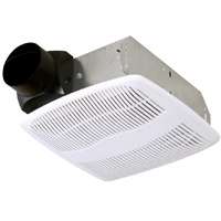 Air King AS70 Exhaust Fan, 7-1/4 in L, 7-1/4 in W, 0.9 A, 120 V, 1-Speed, 70 cfm Air, Metal, White