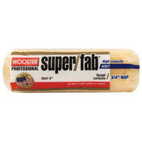 WOOSTER R241-9 Paint Roller Cover, 3/4 in Thick Nap, 9 in L, Knit Fabric Cover, Golden Yellow