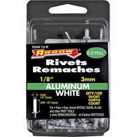 RIVET SHORT ALUM WHT 1/8X1/8IN