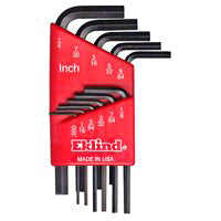 EKLIND 10111 Hex-L Key allen wrench - 11pc set SAE Inch Sizes .050-1/4 Short series