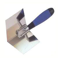 Vulcan 16460-ESH3L Drywall Corner Trowel, 3.5 in W Blade, 4.25 in L Blade, Ergonomic Soft Handle, PP/TPR Handle
