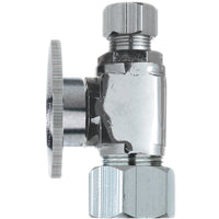 Plumb Pak PP20063LF 1/4 Turn Straight Shut-Off Valve, 5/8 X 3/8 in, Nominal Cpvc X Od, Body, Chrome Plated, 1/2" x 3/8"